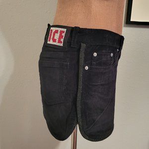 ICE Iceberg Crystal/Shimmer Corduroy Mini Skirt